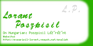 lorant poszpisil business card